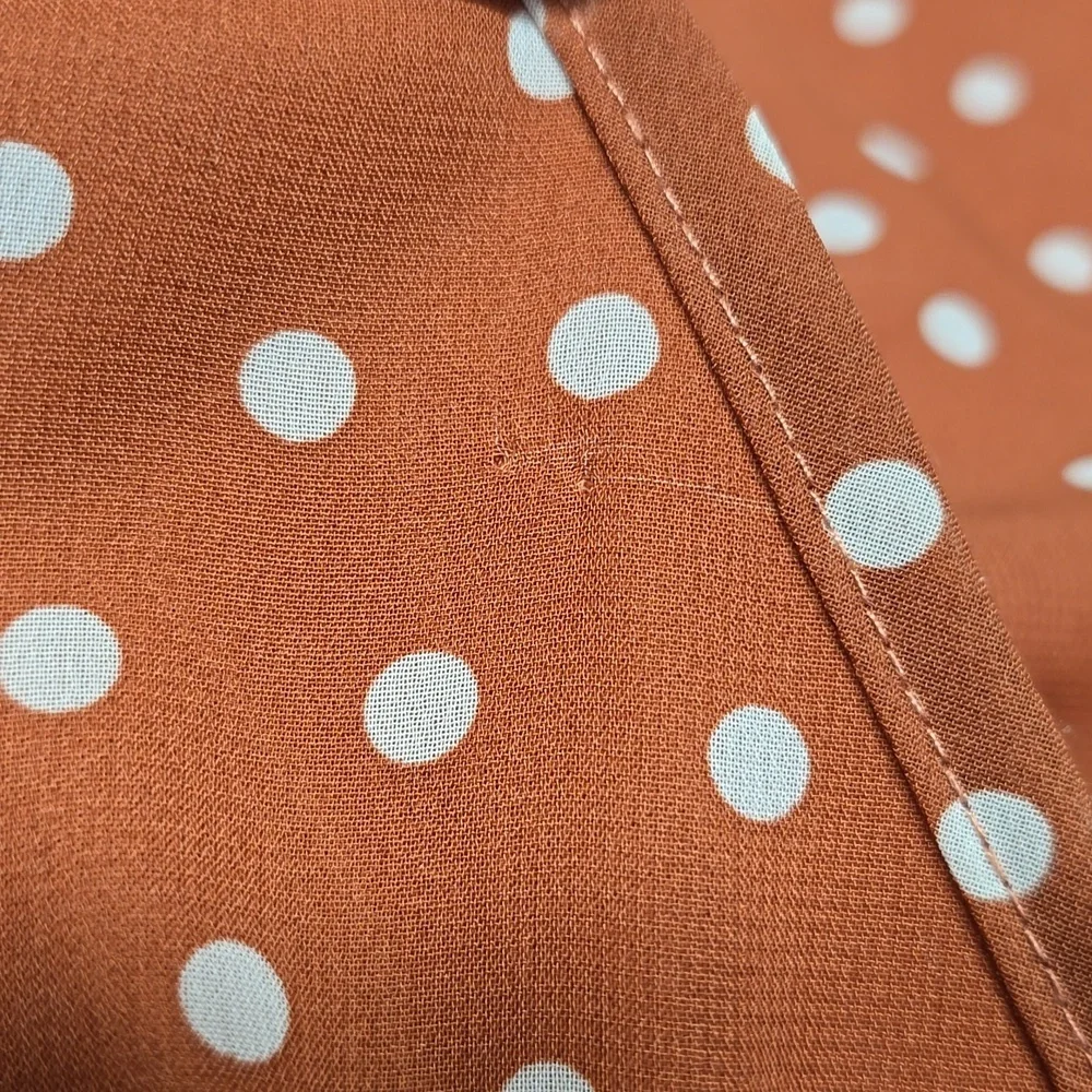 {Indigo Rose} Polka Dot Pleated Dress - Size MEDIUM - Picture 15 of 16